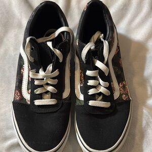 Vans Kids Black Floral Sneakers